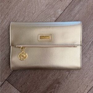 Lilly Pulitzer gold wristlet/large wallet